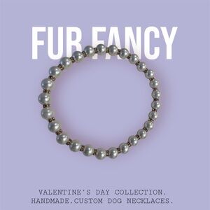 Pearl Beaded Dog Necklace